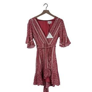 New botique Lost and wander steiped wrap dress M
